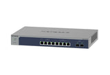 NETGEAR 8-Port Multi-Gigabit/10G Ethernet Smart Switch with 2 SFP+ Ports (MS510TXM) Administreret L2+ 10G Ethernet (100/1000/10000) Grå