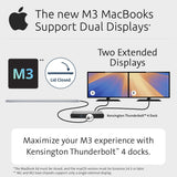 Kensington SD5760T Thunderbolt 4 Dual 4K-dockingstation med 96 W-strømforsyning