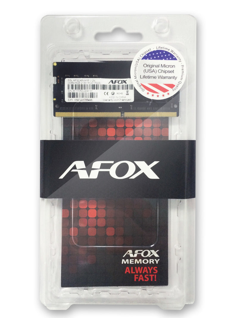 AFOX DDR4 8G 2133 SO DIMM hukommelsesmodul 8 GB 1 x 8 GB 260-pin SO-DIMM