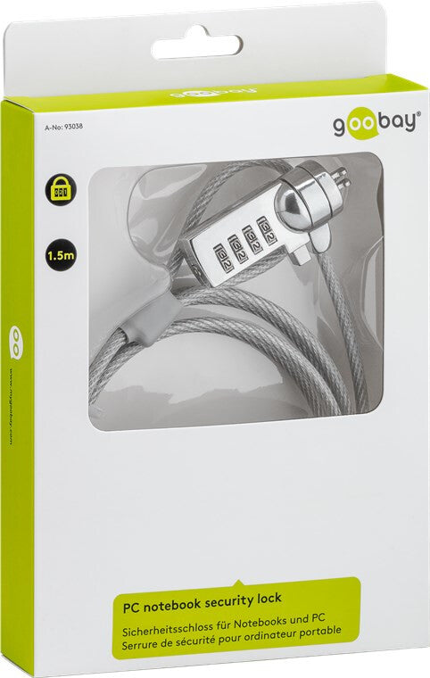 Goobay 93038 kabellås Grå 1,5 m