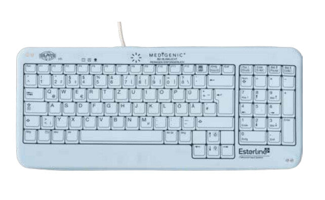 Medigenic Compact tastatur Medicinsk USB + PS/2 US engelsk Hvid