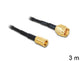 DeLOCK 88647 koaxial kabel RG-174 3 m SMA SMB Sort
