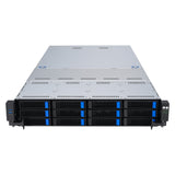 ASUS RS521A-E12-RS12U Socket SP5 Stativ (2U) Sort, Sølv