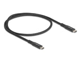 DeLOCK 80023 USB-kabel USB4 Gen 2x2 0,5 m USB C 20 Gbit/sek. 100 W Sort