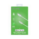 Celly USBLIGHTC2MWH Lightning kabel 2 m Hvid
