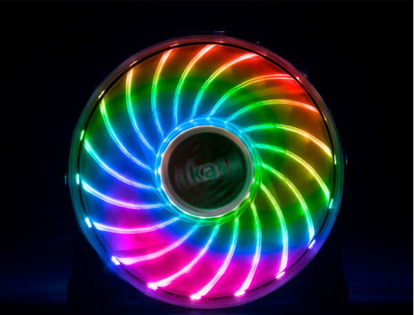 Akasa Vegas X7 Computerkabinet Ventilator Sort, Transparent
