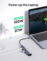 Ugreen 10919 dockingstation Ledningsført USB 3.2 Gen 1 (3.1 Gen 1) Type-C Grå
