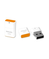 Philips Pico USB-nøgle 128 GB USB Type-A 2.0 Orange, Hvid
