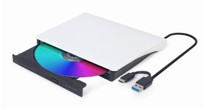 Gembird DVD-USB-031-BW optisk diskdrev Intern DVD±RW Sort