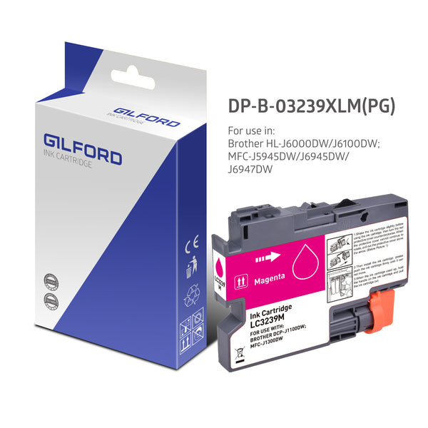 Gilford DP-B-03239XLM(PG) blækpatron 1 stk Højt (XL) udbytte Magenta