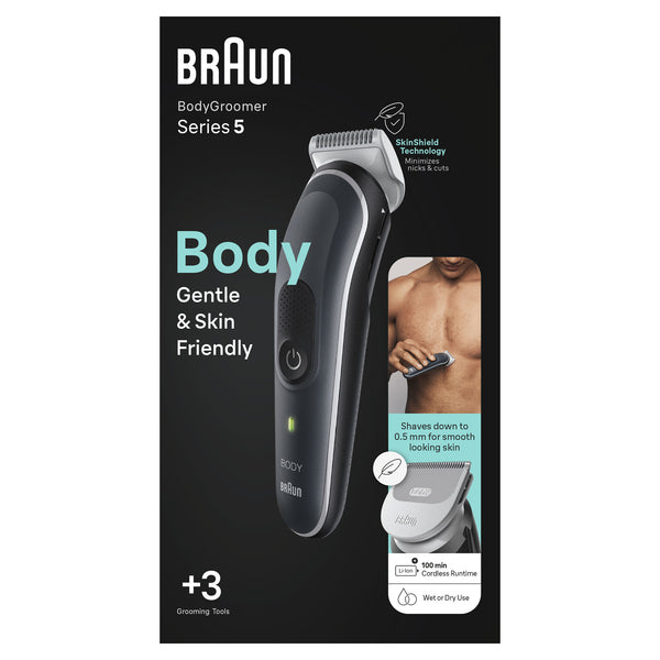 Braun BodyGroomer BG5340 Sort, Sølv
