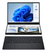 ASUS Zenbook Duo UX8406CA-PZ068X Intel Core Ultra 9 285H Hybrid (2-i-1) 35,6 cm (14") Berøringsskærm 3K 32 GB LPDDR5x-SDRAM 2 TB SSD Wi-Fi 7 (802.11be) Windows 11 Pro Tysk Grå