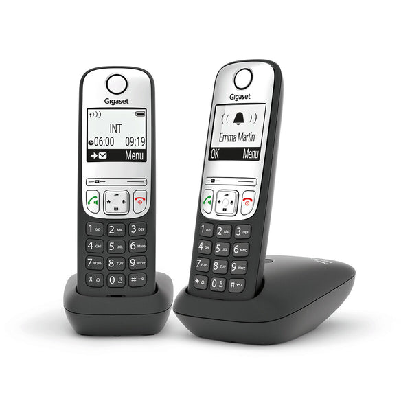 Gigaset A690A Duo Analog/DECT-telefon Nummervisning Sort