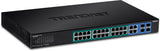 Trendnet TPE-5028WS netværksswitch Administreret Gigabit Ethernet (10/100/1000) Strøm over Ethernet (PoE) 1U Sort