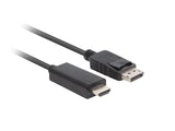 Lanberg CA-DPHD-11CC-0010-BK kabel kønsskifter DisplayPort HDMI Sort