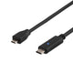 Deltaco USB 2.0 cable, Type C M, Type MIcro B M, 0.5m, black