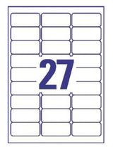 Avery J4721-25 print etiket Transparent