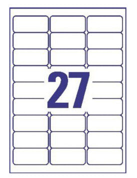 Avery J4721-25 print etiket Transparent