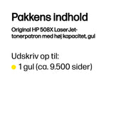 HP Original 508X LaserJet-tonerpatron med høj kapacitet, gul