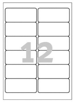 Avery L4776-20 print etiket Hvid