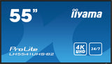 iiyama LH5541UHS-B2 skilte display Kiosk design 138,7 cm (54.6") LCD 500 cd/m² 4K Ultra HD Sort Indbygget processer 24/7