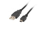 Lanberg CA-USBK-10CC-0018-BK USB-kabel USB 2.0 1,8 m Mini-USB A USB A 0,48 Gbit/sek. Sort