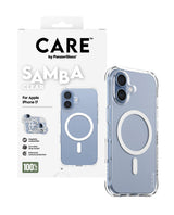 PanzerGlass CARE™ by ® Samba Case Transparent m. Hvid MagSafe iPhone 17