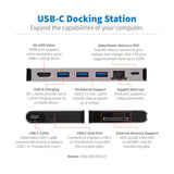 Tripp Lite U442-DOCK5D-GY dockingstation Ledningsført USB 3.2 Gen 1 (3.1 Gen 1) Type-C Grå