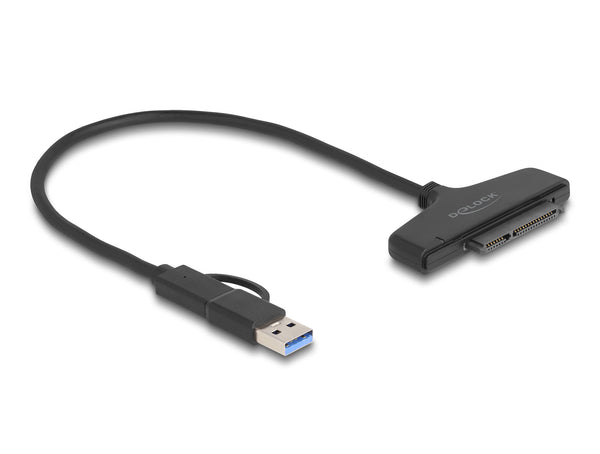 DeLOCK 61042 SATA-kabel 0,3 m SATA 22-pin USB Type-C (USB 3.2 Gen 1) Sort