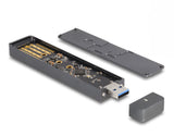 DeLOCK 42021 drevkabinet SSD kabinet Grå M.2
