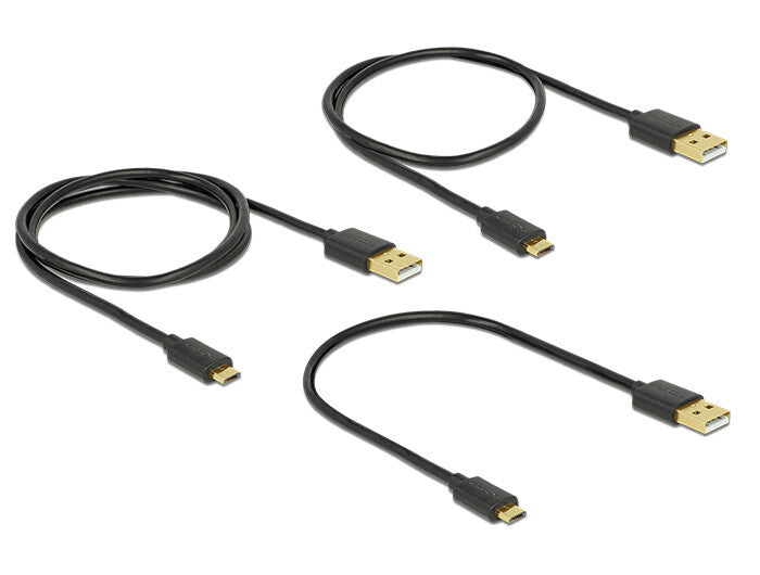 DeLOCK 83680 USB-kabel USB 2.0 USB A Micro-USB B Sort