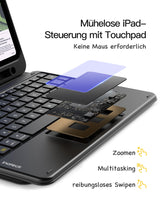 Inateck KB002_BLACK tastatur til mobil enhed QWERTZ Bluetooth Sort