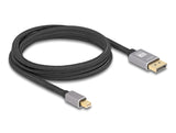 DeLOCK Mini DisplayPort - DisplayPort Kabel 2 m Grå