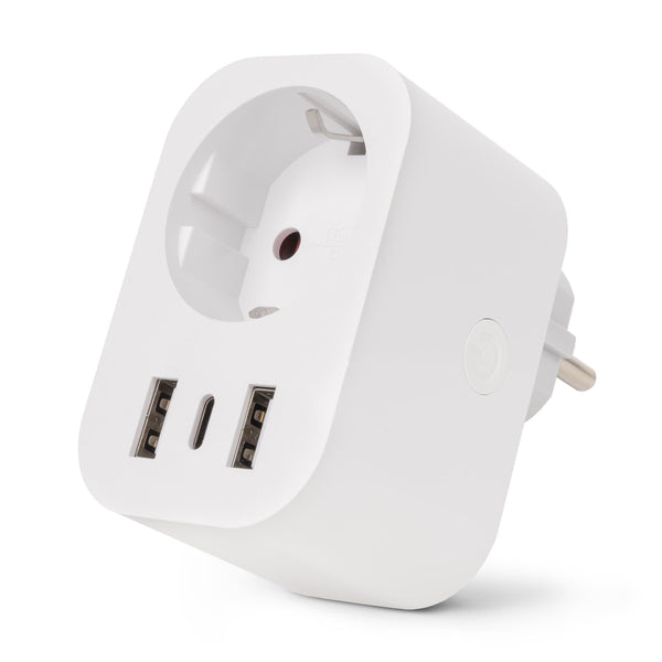 Entac ES-SSAUSB-WIBLE strømstik adapter Hvid