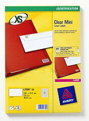 Avery L7551-25 print etiket Transparent