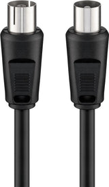 Goobay 11722 koaxial kabel 3C-2V 2,5 m Koaksial Sort