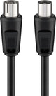 Goobay 11720 koaxial kabel 3C-2V 1,5 m Koaksial Sort