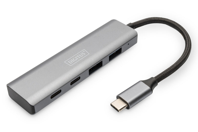 Digitus DA-70245 interface hub USB 3.2 Gen 1 (3.1 Gen 1) Type-C 10000 Mbit/s Grå