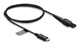 DeLOCK 91752 el-ledning Sort 1 m USB C 2-polet
