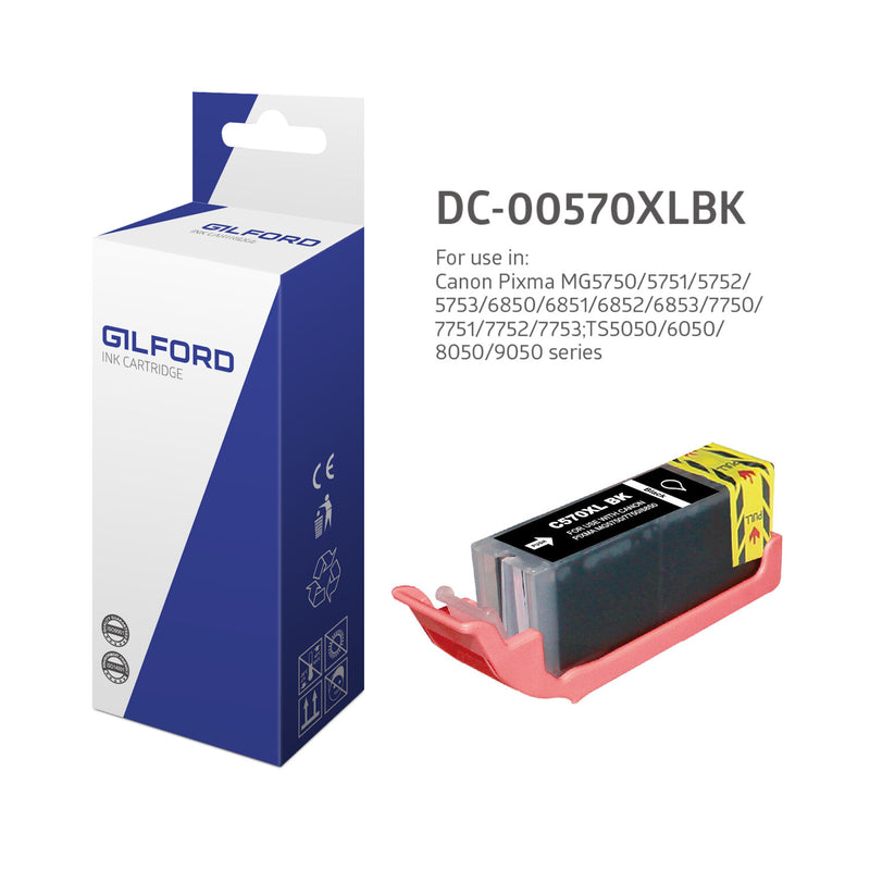 Gilford DC-00570XLBK blækpatron 1 stk Kompatibel Sort