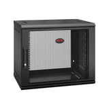 APC NetShelter WX 9U Single Hinged Wall-mount Enclosure 400mm Deep. Vægmonteret stativ Sort