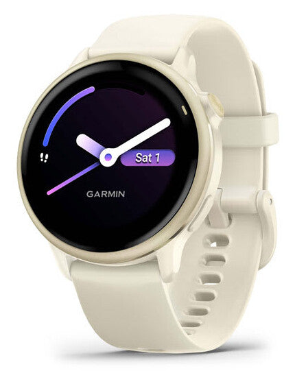 Garmin vívoactive 6 3,05 cm (1.2") AMOLED 42 mm Digital 390 x 390 pixel Berøringsskærm Hvid Wi-Fi GPS (satellit)