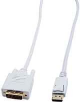 Prokord DP12D-1M-W videokabel adapter DisplayPort DVI-D Hvid