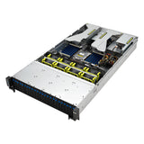 ASUS RS521A-E12-RS24U Socket SP5 Stativ (2U) Sort, Sølv