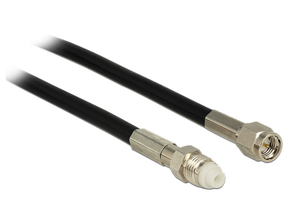 DeLOCK 12451 koaxial kabel RG-58 10 m SMA FME Sort