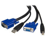 StarTech.com SVUSB2N1_6 KVM-kabel Sort 1,8 m