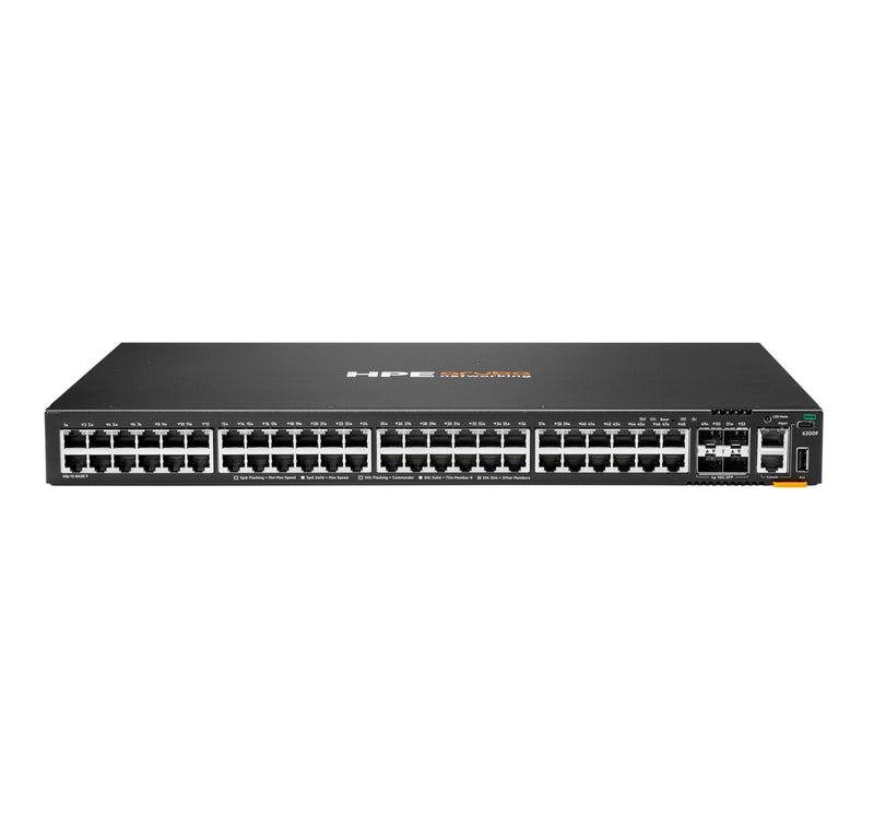 HPE Aruba Networking CX 6200F 48G 4SFP+ Administreret L3 Gigabit Ethernet (10/100/1000) 1U