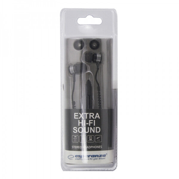 Esperanza EH161K hovedtelefoner/headset Ledningsført I ørerne Opkald/musik Sort