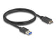 DeLOCK 85411 USB-kabel USB 3.2 Gen 2 (3.1 Gen 2) 0,8 m USB E USB A 10 Gbit/sek. Sort