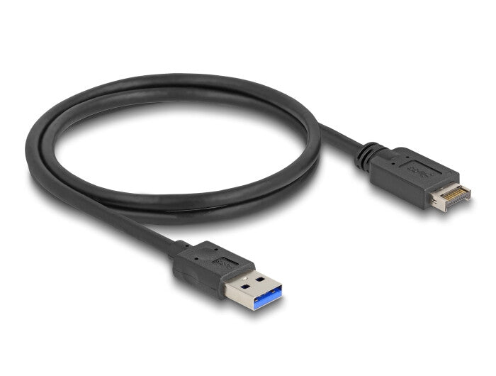 DeLOCK 85411 USB-kabel USB 3.2 Gen 2 (3.1 Gen 2) 0,8 m USB E USB A 10 Gbit/sek. Sort